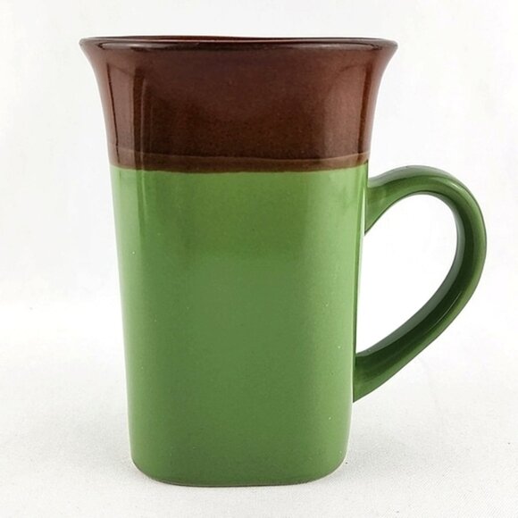 Royal Norfolk 5 Tall Mugs Quality Collectible Stoneware Green Brown - Picture 6 of 12